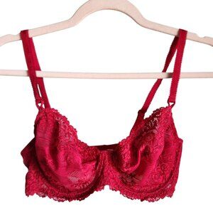Wacoal Bra 36C Pink Red Women's Embrace Lace Underwire Back Close